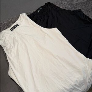 Shein Black and White Bodysuits (2)